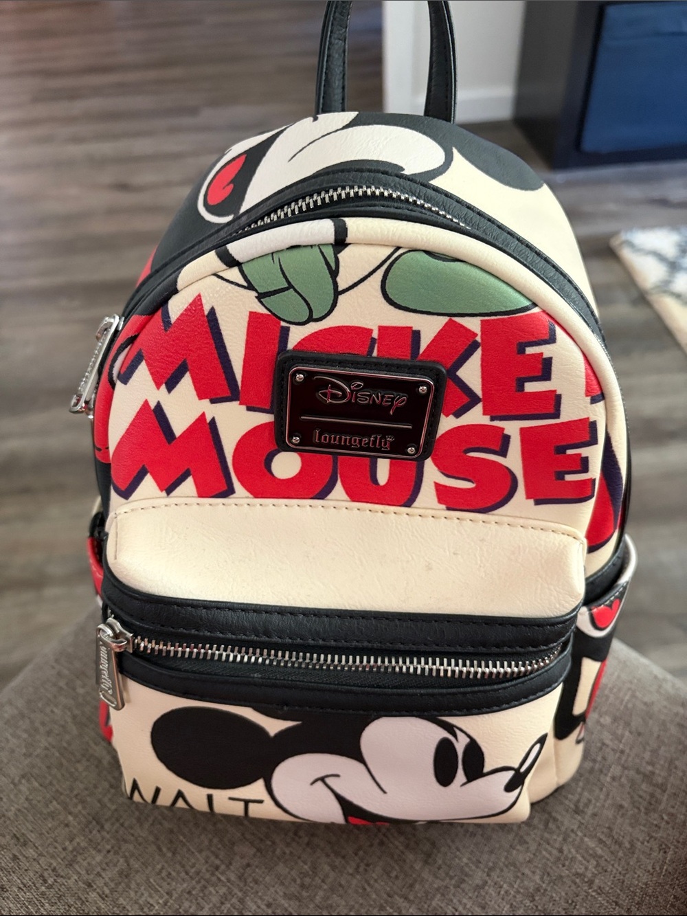 Disney Loungefly Mickey Mouse Cream & Red Mini Backpack vintage vibes